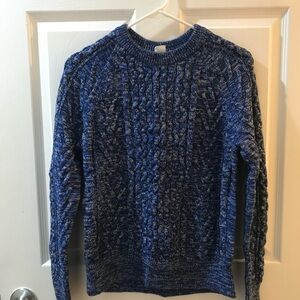 Gap Bristol Blue & White Cable Knit Crewneck Sweater - Women’s Size Medium